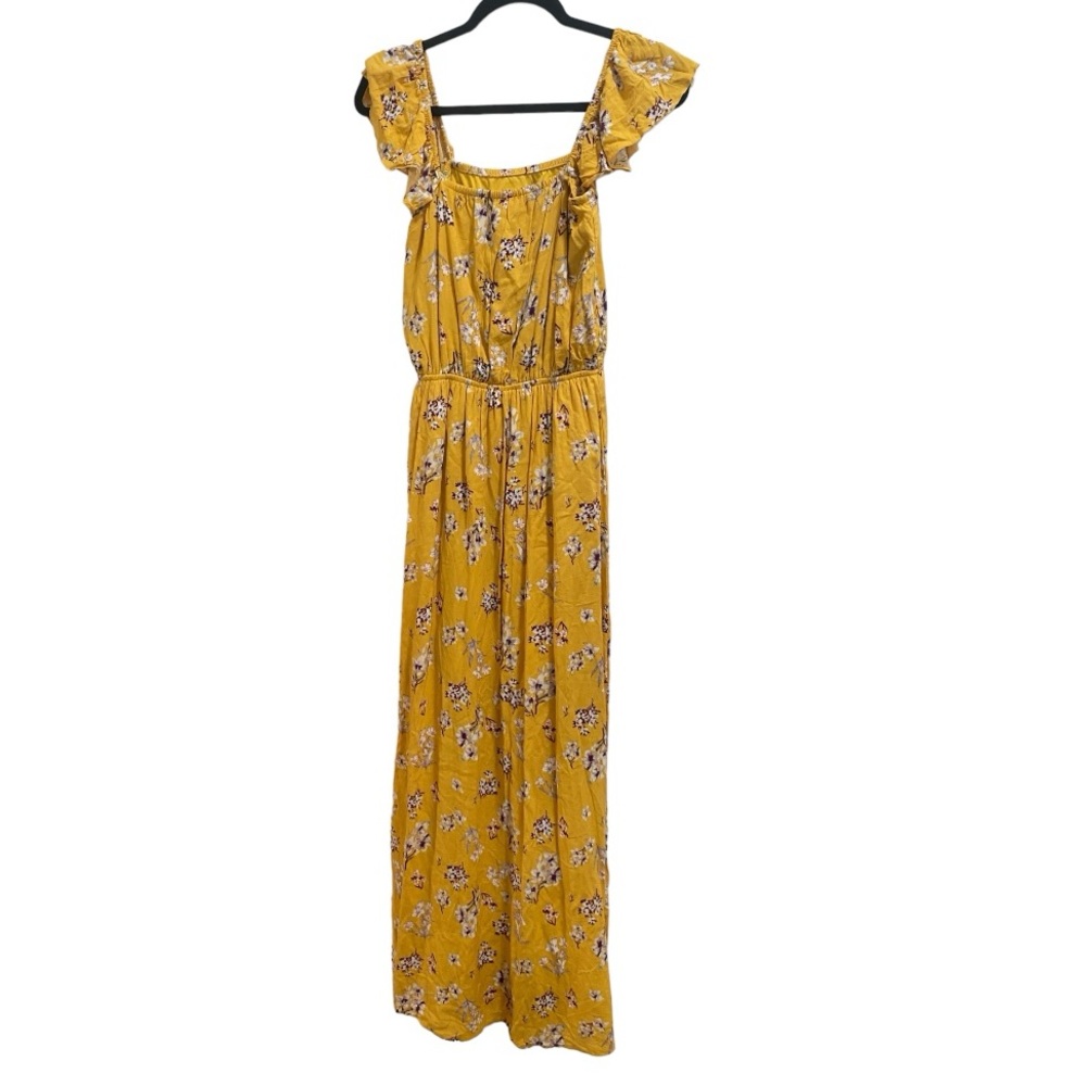 Miami Yellow‎ Floral Dress, size Medium, EUC